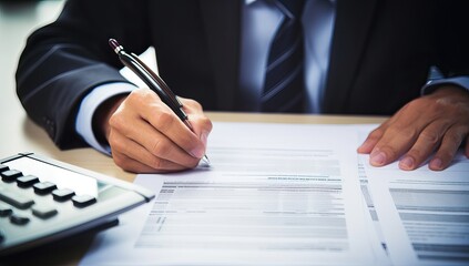 Businessman analyzing investment charts. Accounting,investment concept.