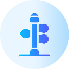 street sign gradient icon