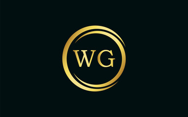 WG latter royal logo, modern design, initial based latter logo vector file illustration ESP10
