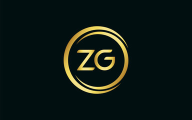 ZG latter royal logo, modern design, initial based latter logo vector file illustration ESP10

