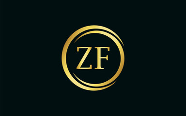 ZF latter royal logo, modern design, initial based latter logo vector file illustration ESP10

