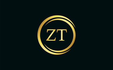 ZT latter royal logo, modern design, initial based latter logo vector file illustration ESP10
