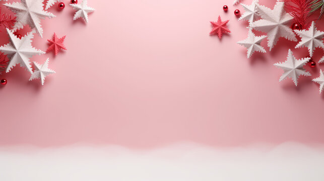 Wonderful Christmas celebration background in pink