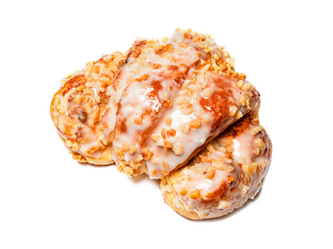St. Martin's croissant (Polish: Rogal świętomarciński) a traditional Polish poppy-seed filled croissant isolated on white background