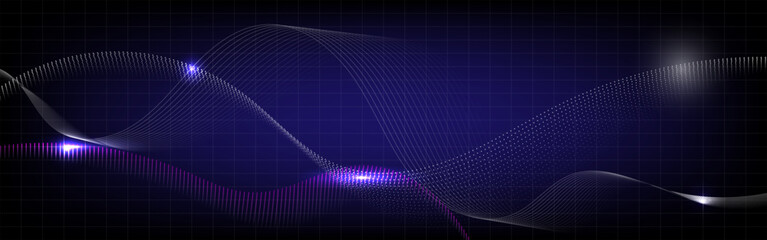 Abstract background on technology and digital data connection ,
Modern communication style concept blue and black tones , background design vector illustration 
at the back is a table .