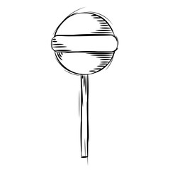 Isolated sketch of a lollipop Vector