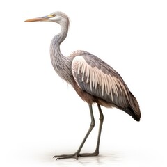 Fototapeta premium Western reef-heron bird isolated on white background.