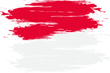 Indonesian national flag with brush style. Indonesia flag icon