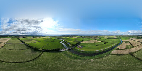 Drove View Of North Curry Moor in Somerset England