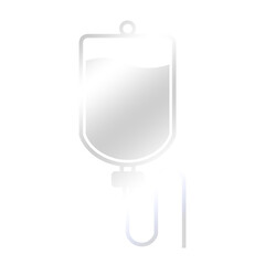 silver saline bag icon