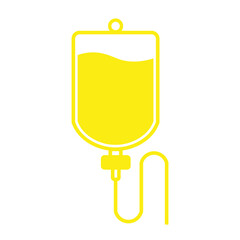 yellow saline bag icon