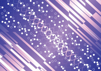 Abstract background on technology and digital data connectivity.Modern communication style concept, blue and pink tones, background design vector illustration.Wavy lines, shapes and light. 