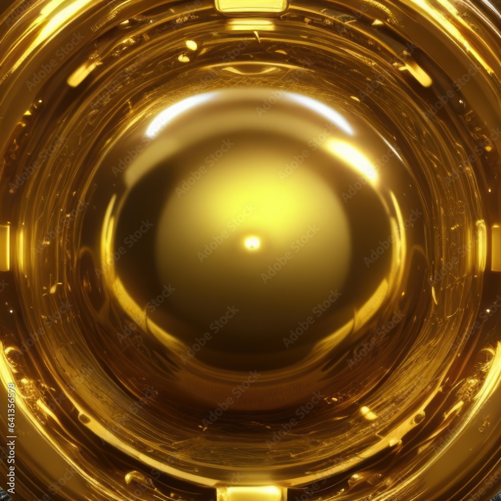 Poster 3d glassy golden colored sphere shapes, minimal concept background. ideal for luxurious and scientif