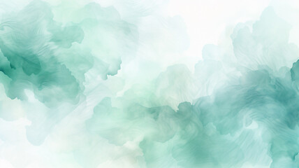 Fototapeta na wymiar Watercolor Backgrounds: Gentle Pale Green and White