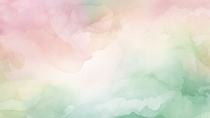 Fototapeta na wymiar Watercolor Backgrounds: Gentle Pale Pink and Green