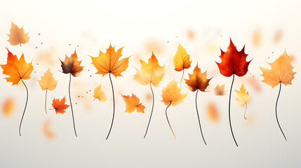Dekorative Herbstblätter einfacher Stil