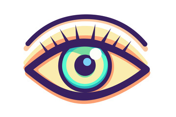  eye icon eye symbol eye logo flat colorful vector 