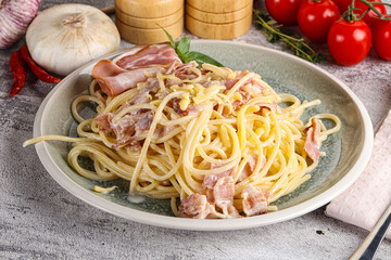 Italian pasta spaghetti Carbonara