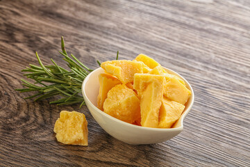 Pieces of delicous parmesan cheese