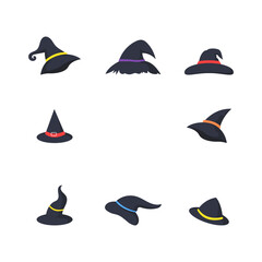 Black witch hat illustration