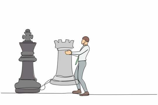 businessman moving chess piece, strategy concept clip art preview