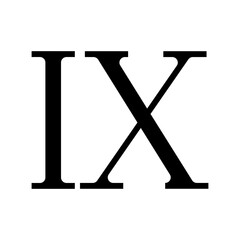 Roman numeral number 10 icon symbol