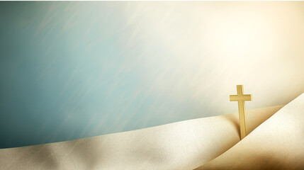 Light Pastel Background With Golden