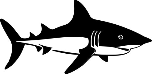 Fototapeta premium Caribbean Reef Shark icon 2