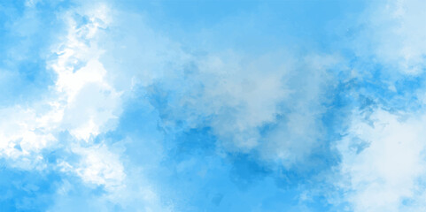 Light blue watercolor background with vintage texture design backgrounds. Brush stroke watercolor blue sky cloud background.Aquarelle paint paper textured canvas for vintage text design.