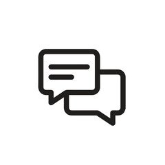 Chat icon vector. Linear style sign for mobile concept and web design. Chat symbol illustration. Pixel vector graphics - Vector.	