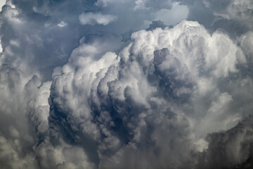 A dark cumulonimbus cloud in the sky