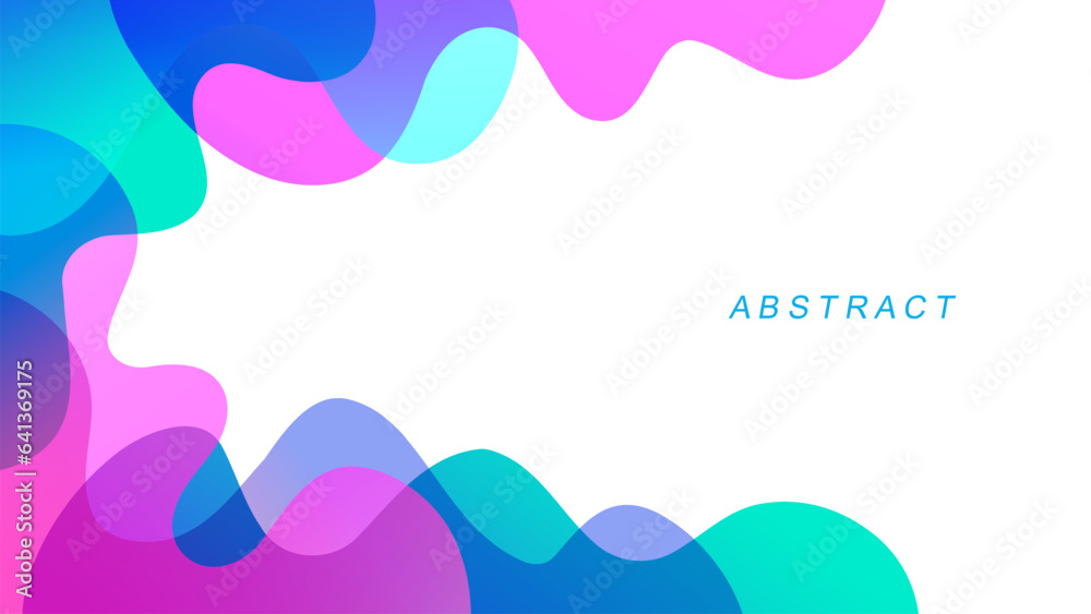 Poster abstract banner with curved shapes. bright gradient waves for creative graphic design. vibrant fluid
