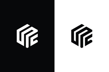 SC Letter Hexagonal Sheap Combination logo design, SC Logo Design Vector Illustration 