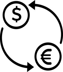 Money exchange icon, editable vector illustration.