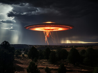 lightning striking a ufo