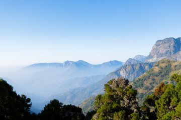 Fototapeta premium Taiwan Alishan mountain range landscape