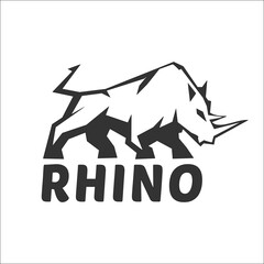 rhino logo concept, world rhino day