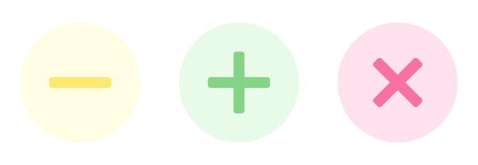 Obraz premium button cross and max icon