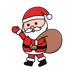 santa claus with a bag