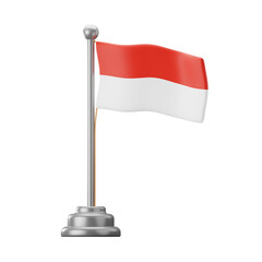 Indonesia Flagpole Indonesia Independence Day 3D Illustrations