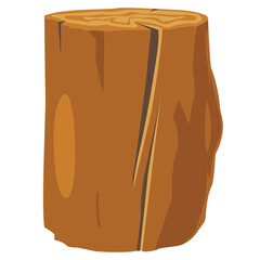 Wooden Logs Nature 2D Color Illustrations