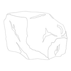 Stone Nature 2D Outline Illustrations