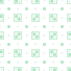 In this seamless pattern, the blocks are designed like something shimmering, and this pastel green block is placed on white background. It looks unusual, different and simple.