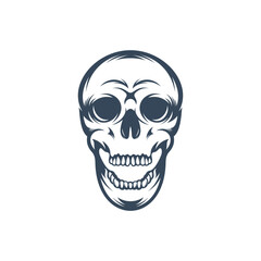 Skull vector illustration design. Skull logo design Template.