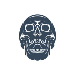 Skull vector illustration design. Skull logo design Template.