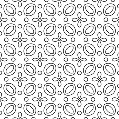 Vector pattern with symmetrical elements . Modern stylish abstract texture. Repeating geometric tiles from striped elements.Black and white pattern.