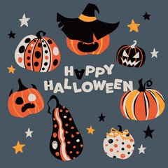 ハロウィーンのカボチャたち