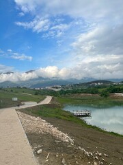 Fototapeta na wymiar A beautiful lake in Tirana , Albania
