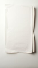 Image of isolated old white folded torn paper