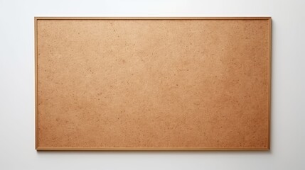 Image of framed corkboard isolated on white background